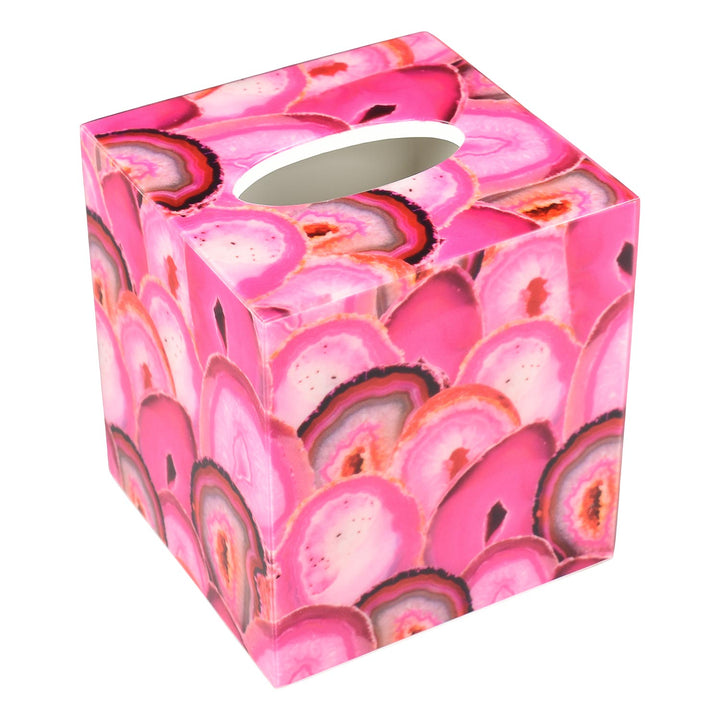 Pink Agate Lacquer Bathroom Accessories