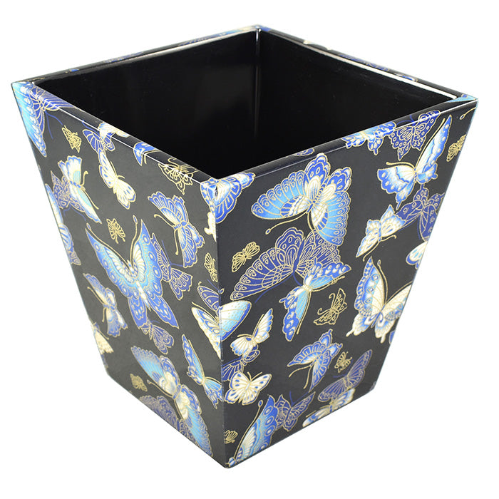 Butterflies Lacquer Waste Basket