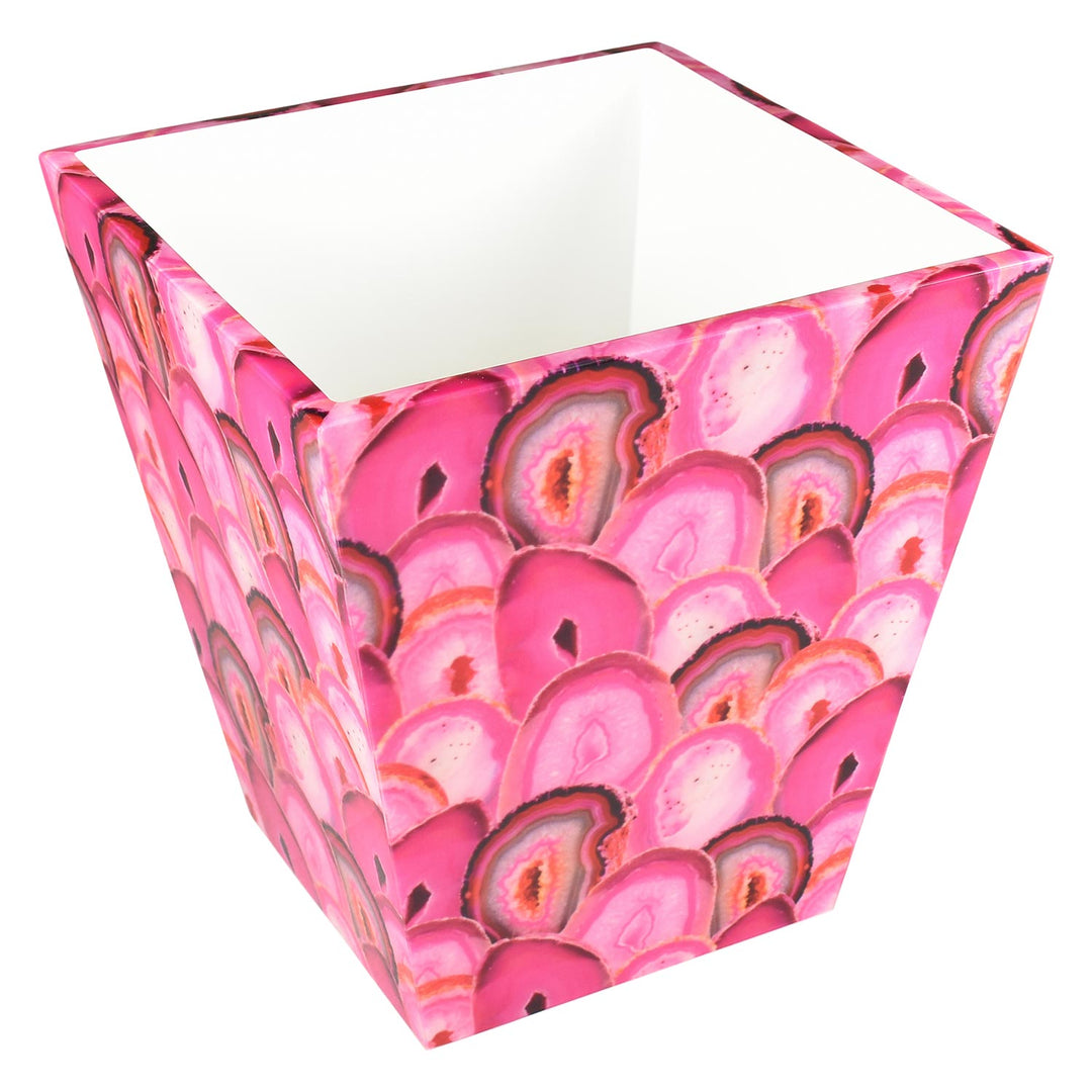 Pink Agate Lacquer Bathroom Accessories