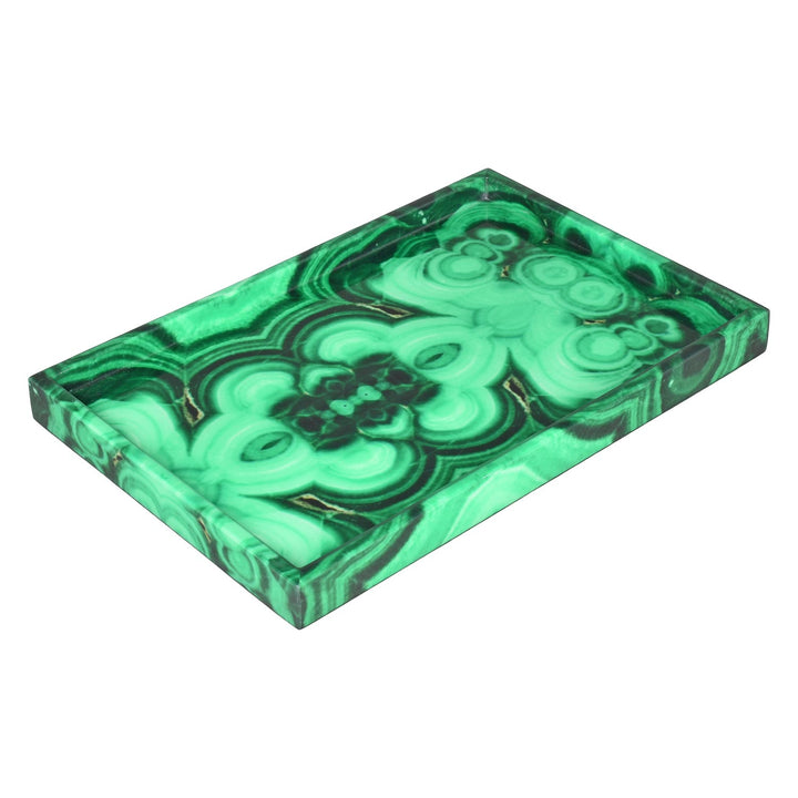 Malachite Fabric Lacquer Bathroom Accessories