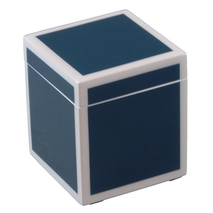 Navy Blue with White Lacquer Canister