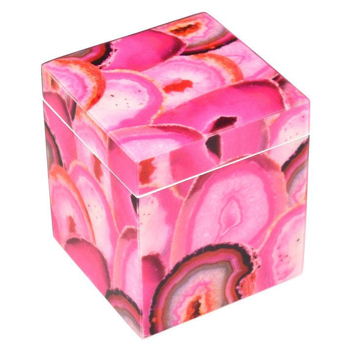 Pink Agate Lacquer Bathroom Accessories