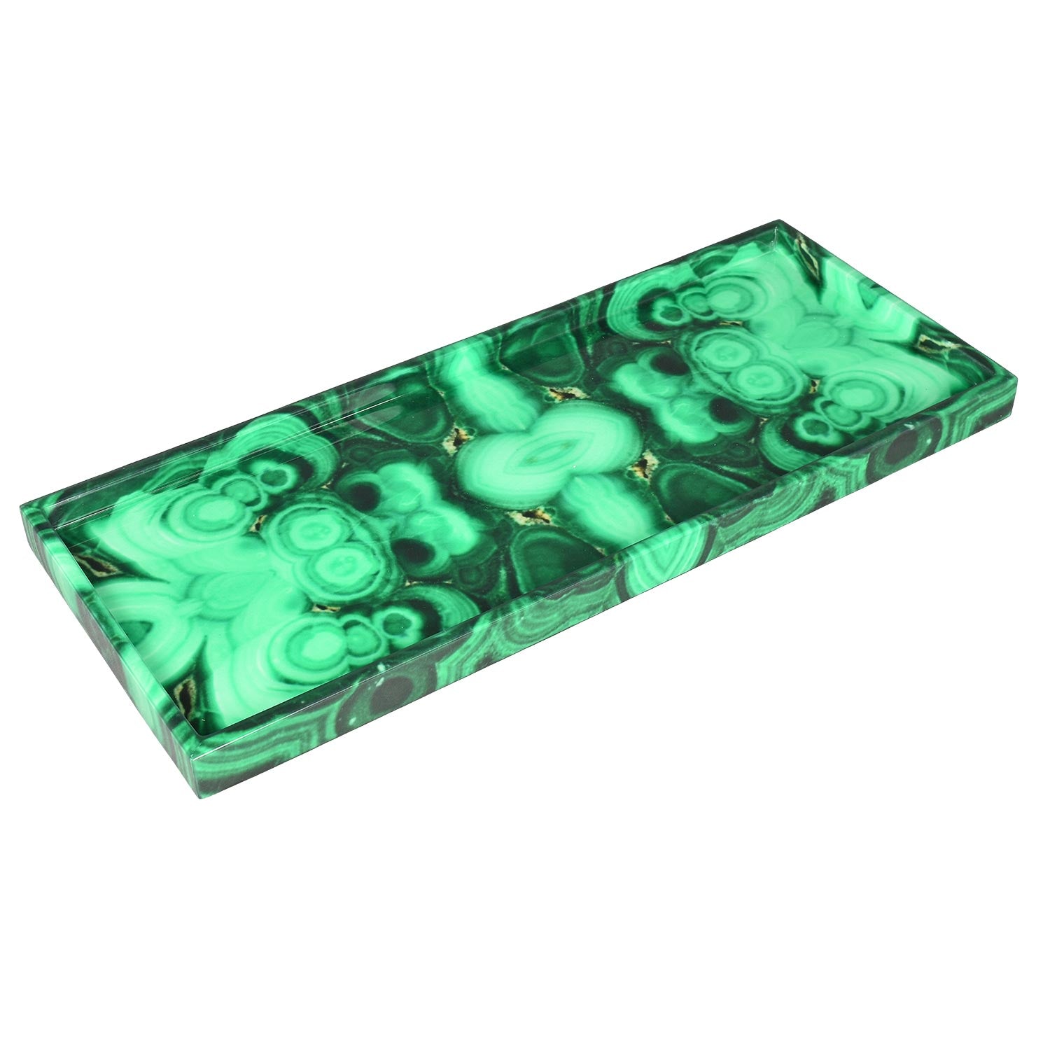 Malachite Fabric Lacquer Bathroom Accessories