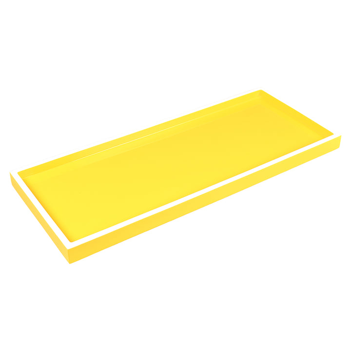 Sunshine Yellow with White Lacquer Long Vanity Tray