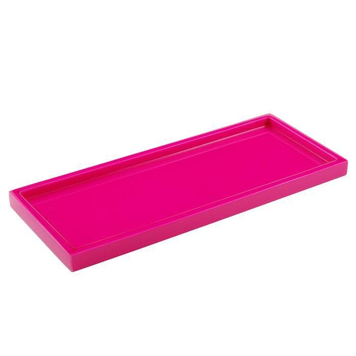 Hot Pink Lacquer Long Vanity Tray