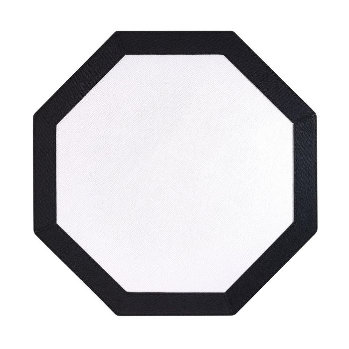 Bordino Octagon Vinyl Placemats (White/Black) Set/4