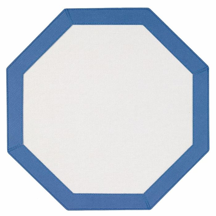 Bordino Octagon Vinyl Placemats (Periwinkle) Set/4