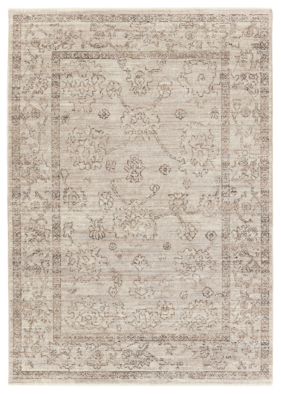 Vibe by Jaipur Living Camille Floral Gray/ Brown Area Rug (LEILA - LEI02)