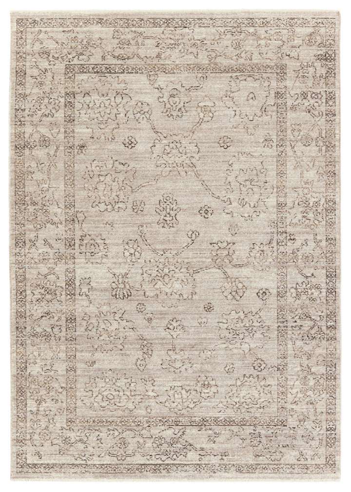 Vibe by Jaipur Living Camille Floral Gray/ Brown Area Rug (LEILA - LEI02)