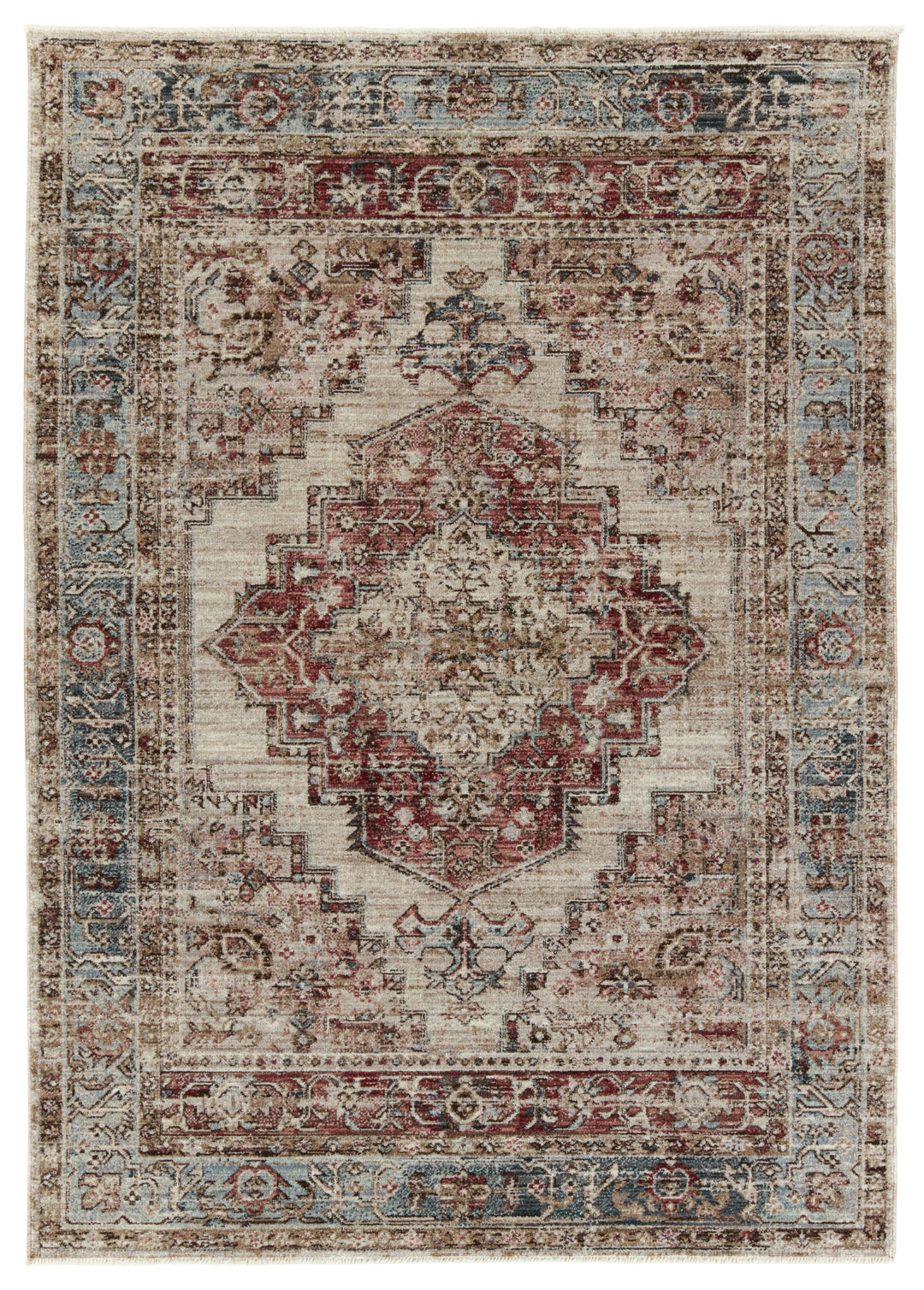 Vibe by Jaipur Living Emory Medallion Red/ Blue Area Rug (LEILA - LEI03)