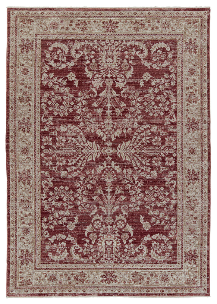 Vibe by Jaipur Living Katarina Floral Red/ Light Gray Area Rug (LEILA - LEI07)