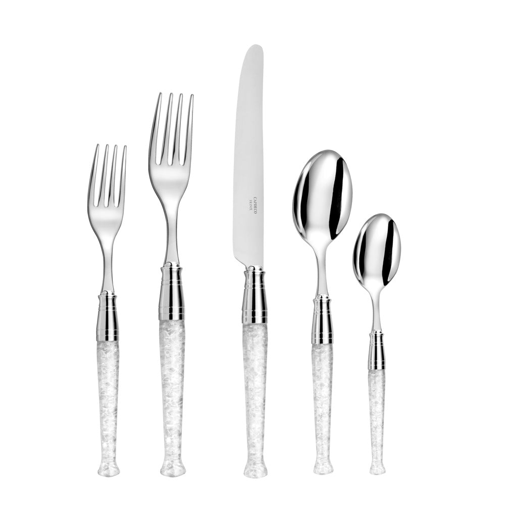 Capdeco Lido 18/10 Stainless Steel 5pc. Flatware Set (White)
