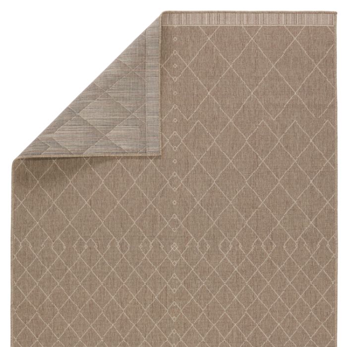 Vibe by Jaipur Living Almasi Indoor/ Outdoor Trellis Dark Taupe/ Beige Area Rug (MAHABA - MAH05)