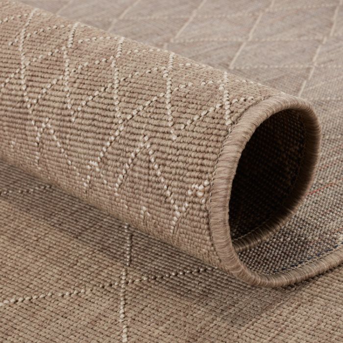 Vibe by Jaipur Living Almasi Indoor/ Outdoor Trellis Dark Taupe/ Beige Area Rug (MAHABA - MAH05)