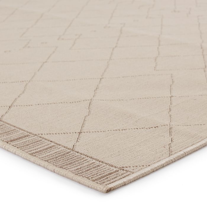 Vibe by Jaipur Living Almasi Indoor/ Outdoor Trellis Beige/ Dark Taupe Area Rug (MAHABA - MAH06)