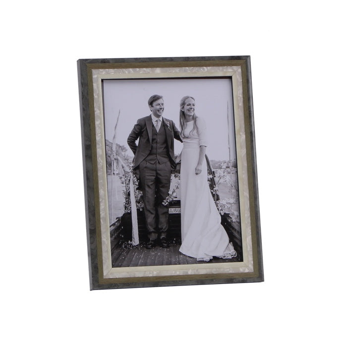 Addison Ross Studio Gray Marquetry Picture Frame - Thumbnail 3