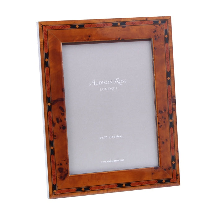 Addison Ross Brown Star 3cm Marquetry Picture Frame
