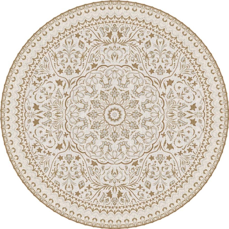 Adama Vinyl Round Rug/Mat (Mali_O)