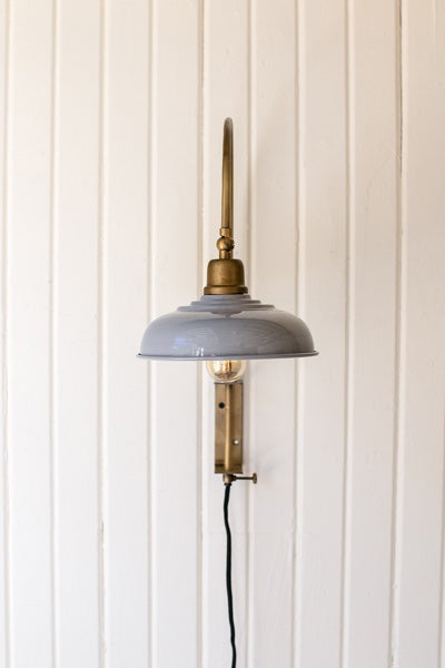 Wall Light With Grey Shade