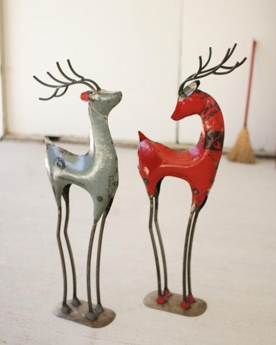 Recycled Iron Deer Set/2