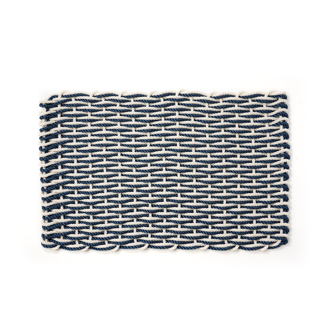 The Rope Co Oyster and Navy Doormat