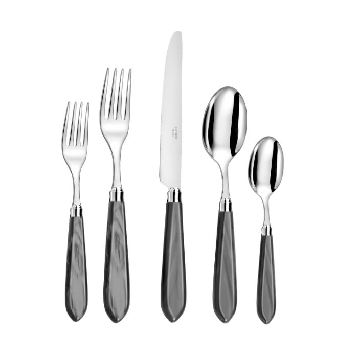 Capdeco Omega 18/10 Stainless Steel 5pc. Flatware Set (Black)