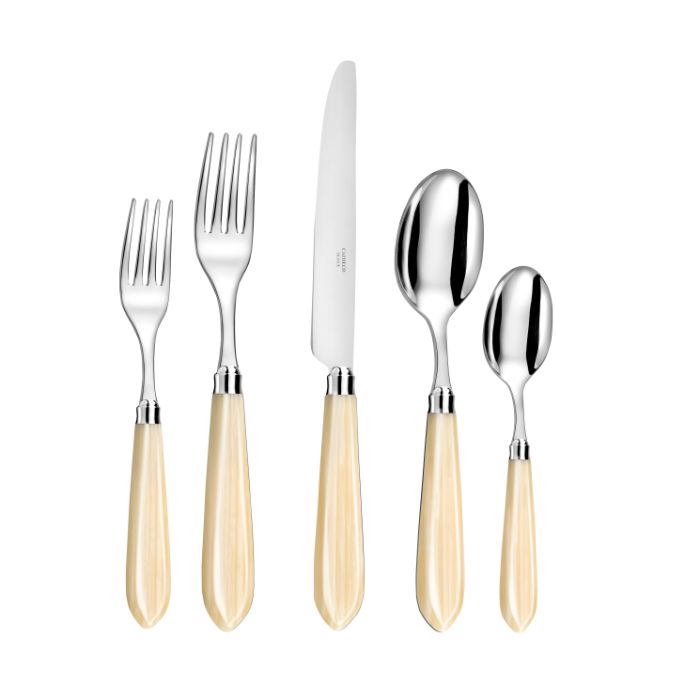 Capdeco Omega 18/10 Stainless Steel 5pc. Flatware Set (Pearl)