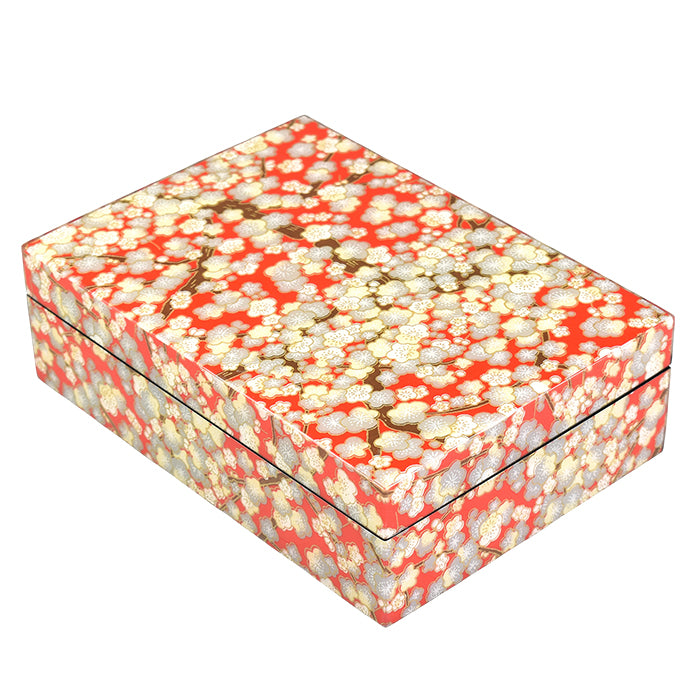 Lacquer Hinged Keepsake Box 7x5 (Cherry Blossom)
