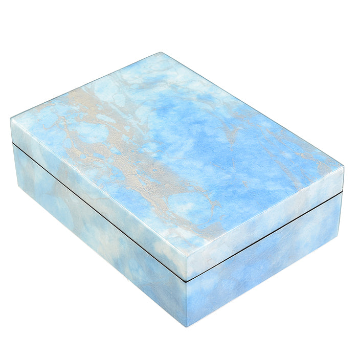 Lacquer Hinged Keepsake Box 7x5 (Cool Spring)