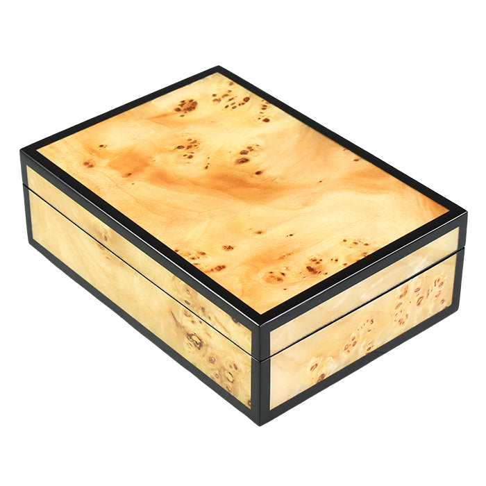 Lacquer Hinged Keepsake Box 7x5 (Mappa Burl)