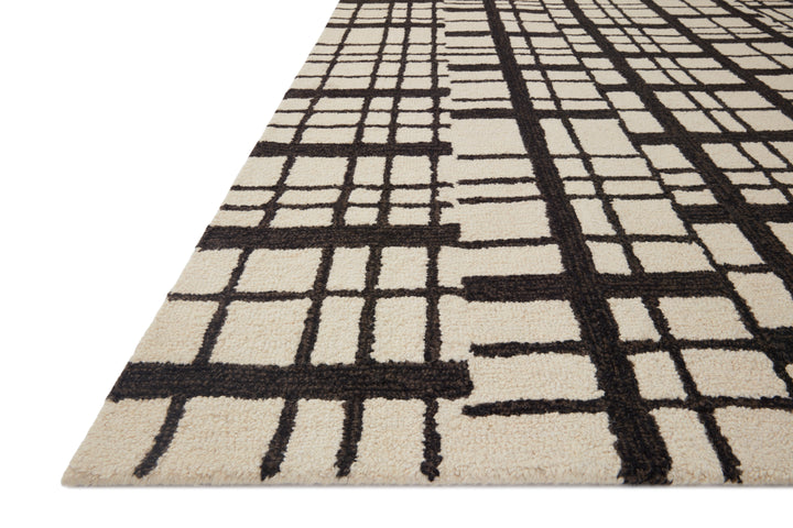 Chris Loves Julia x Loloi  Polly Black / Ivory Area Rug (POL-02)