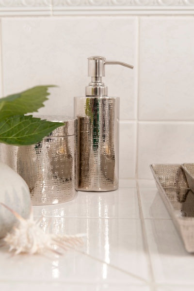 Buren Shiny Nickel Brush Holder