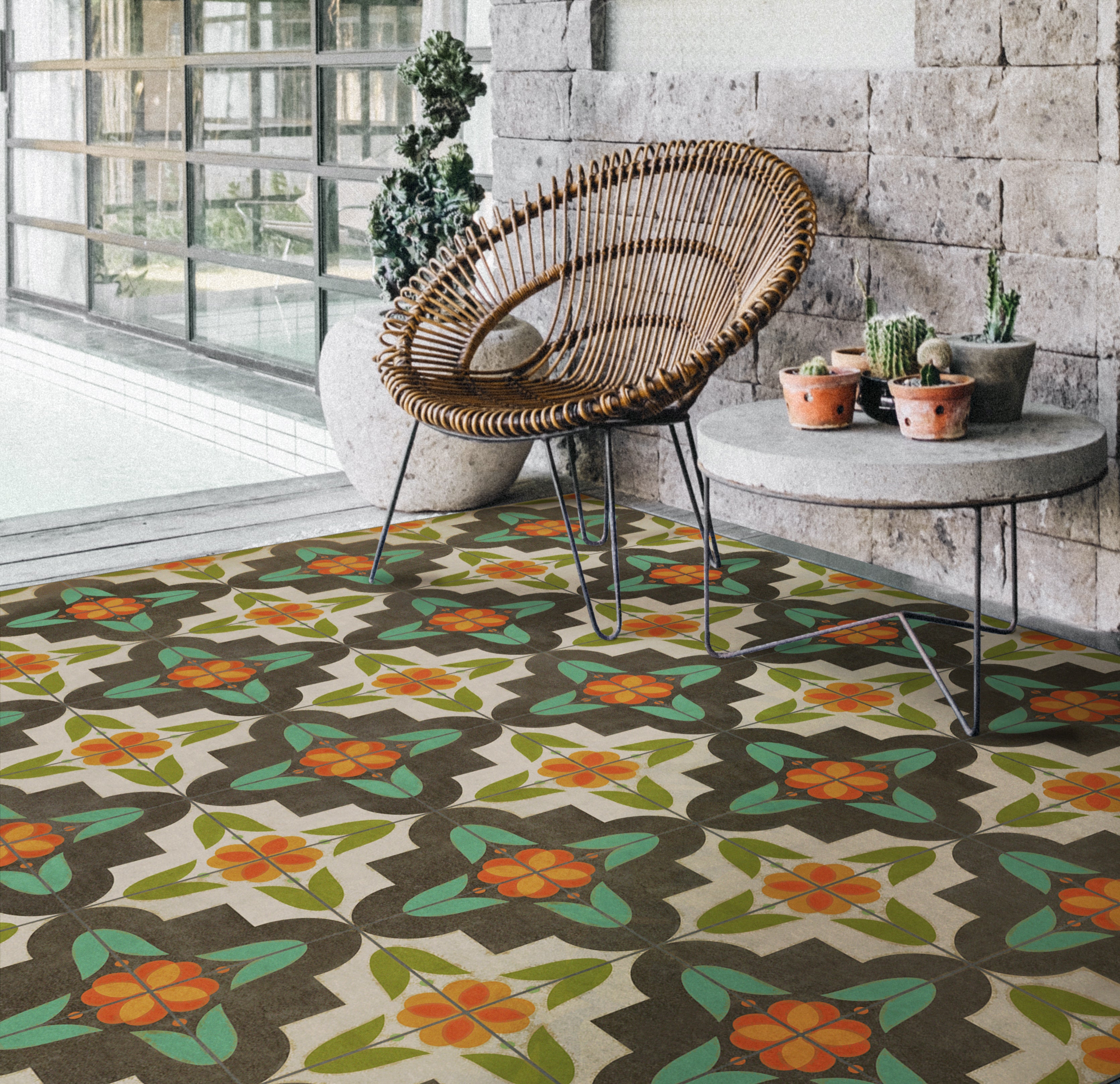 Vintage vinyl store flooring