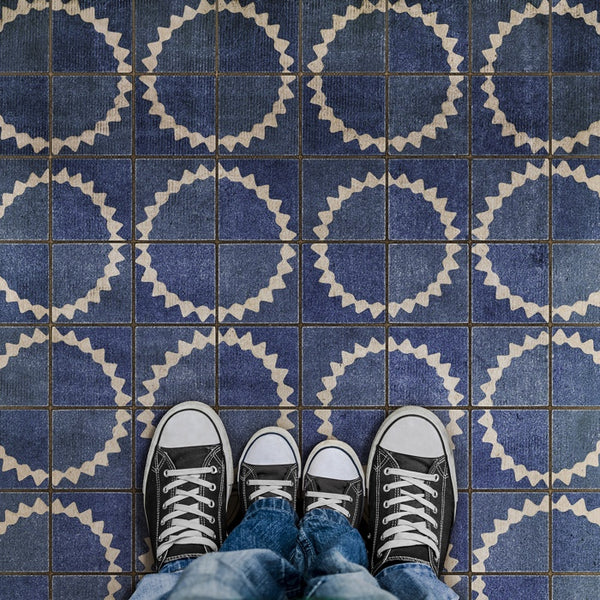 Vintage Vinyl Rugs for our Painted Mudroom Floor • Megan Alexandra