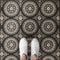 Vintage Vinyl Floorcloth Rug (Pattern 43 Karma)