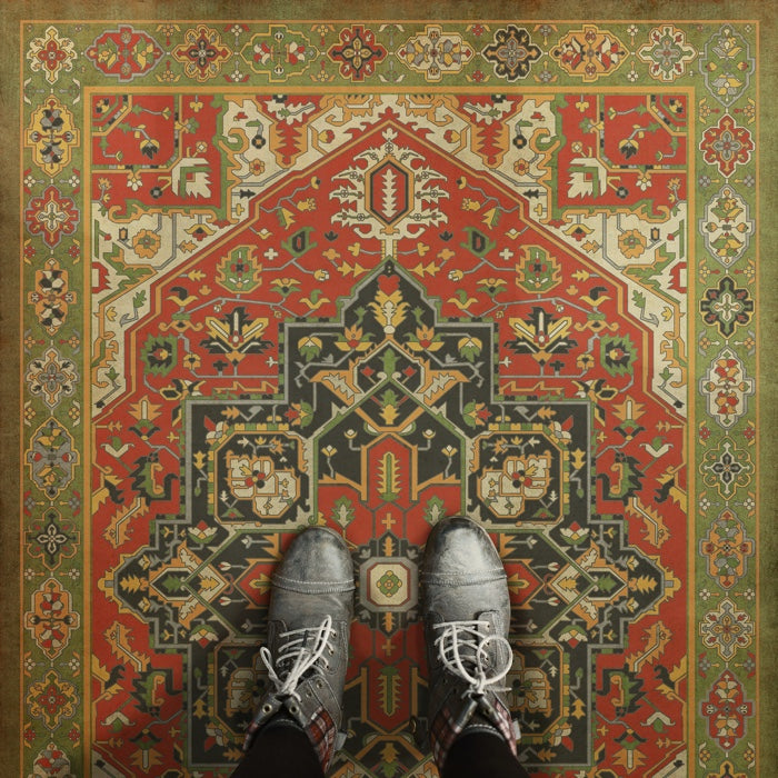 Vintage Vinyl Floorcloth Mats (Persian Bazaar - Camelot - Sir Gawain)