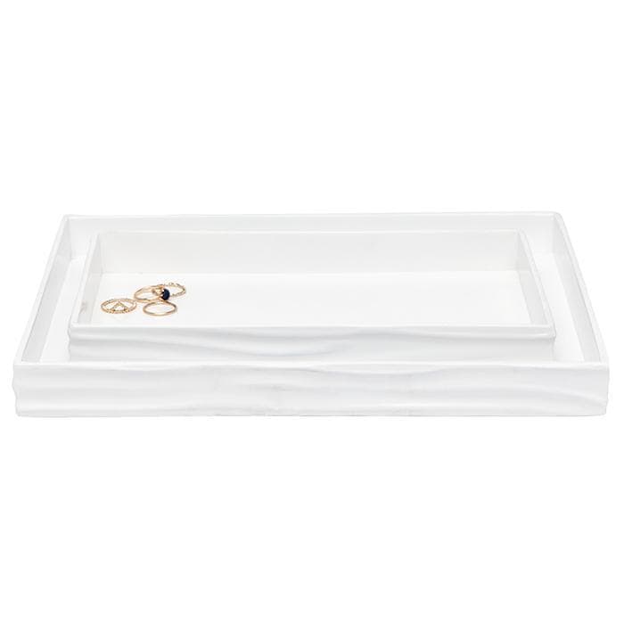 Solin Lacquer Resin Tray Set (White)