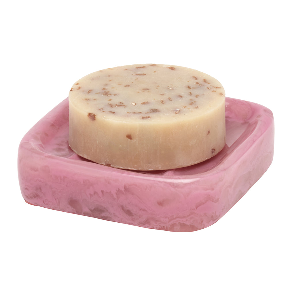 Abiko Translucent Cast Resin Soap Dish Square