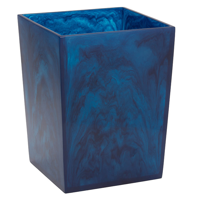 Abiko Translucent Cast Resin Square Waste Basket - Thumbnail 2