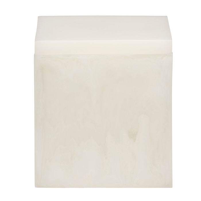 Abiko Translucent Cast Resin Narrow Canister (Pearl White)