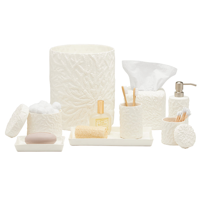 Pigeon & Poodle Alanya White Porcelain Tissue Box