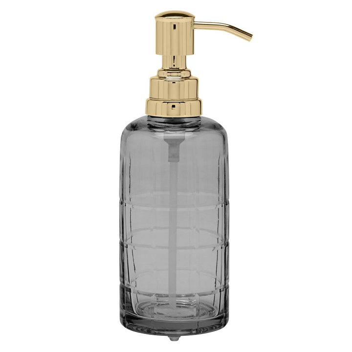 Argos Glass Bathroom Accessories (Smoke Glass/Brass)
