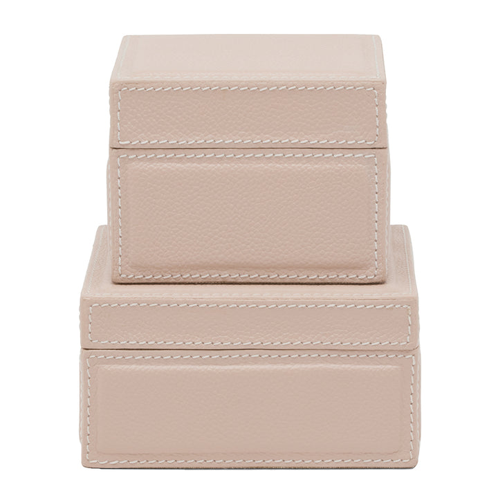 Asby Dusty Rose Full-Grain Leather Box Set