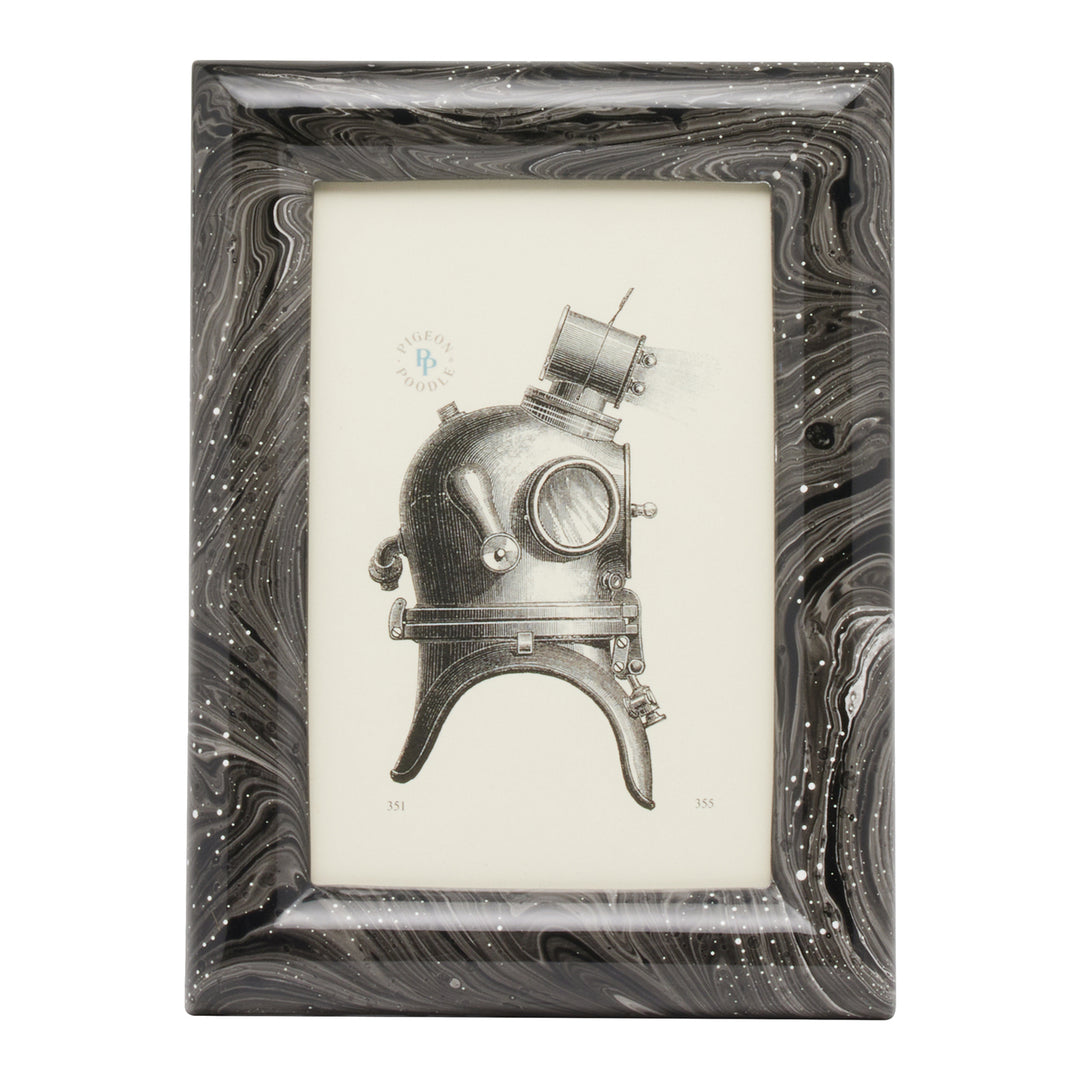 Ashland Black Swirled Lacquered Resin Picture Frame