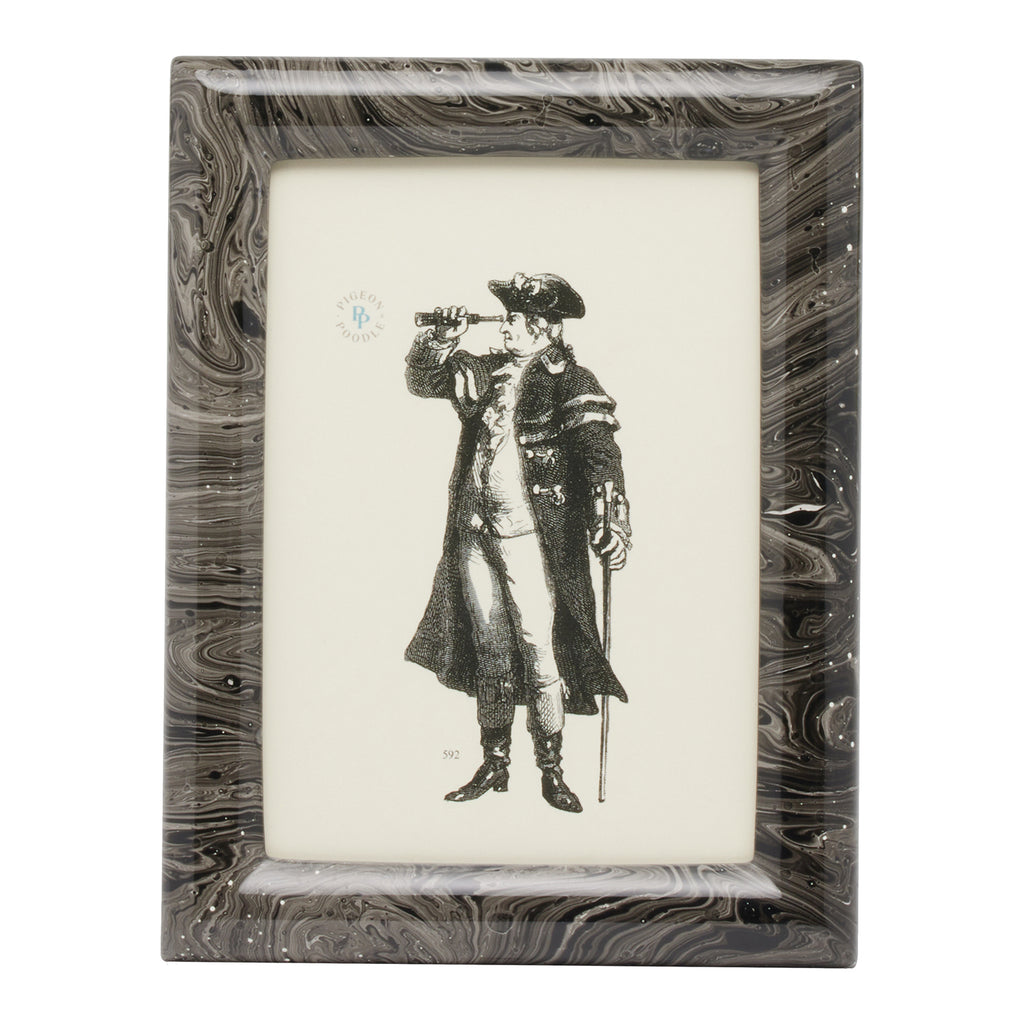 Ashland Black Swirled Lacquered Resin Picture Frame