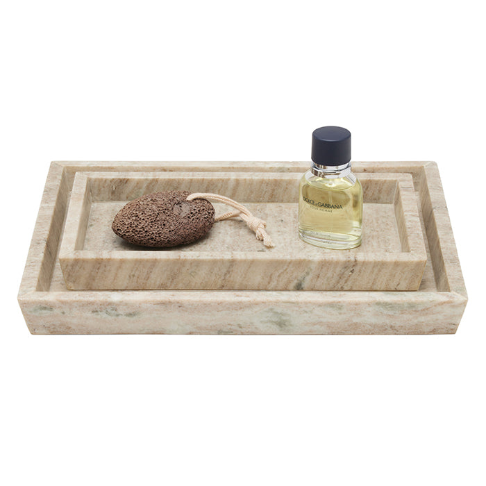 Athlone Marble Trays Set of 2 (Beige)