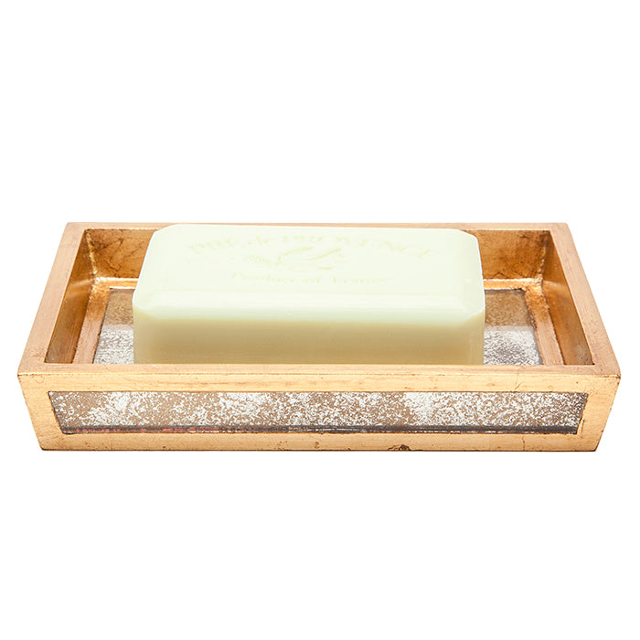 Atwater Antiqued Mirror Soap Dish (Antique Gold)