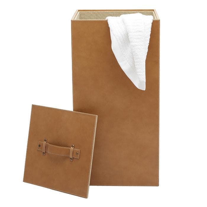 Barnet Square Leather Hamper