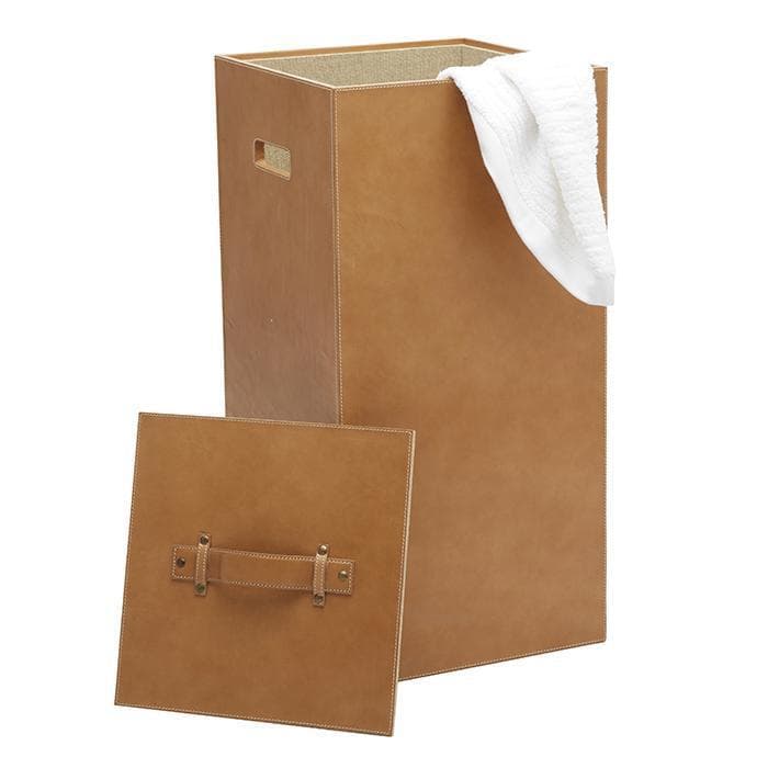 Barnet Square Leather Hamper - Thumbnail 3