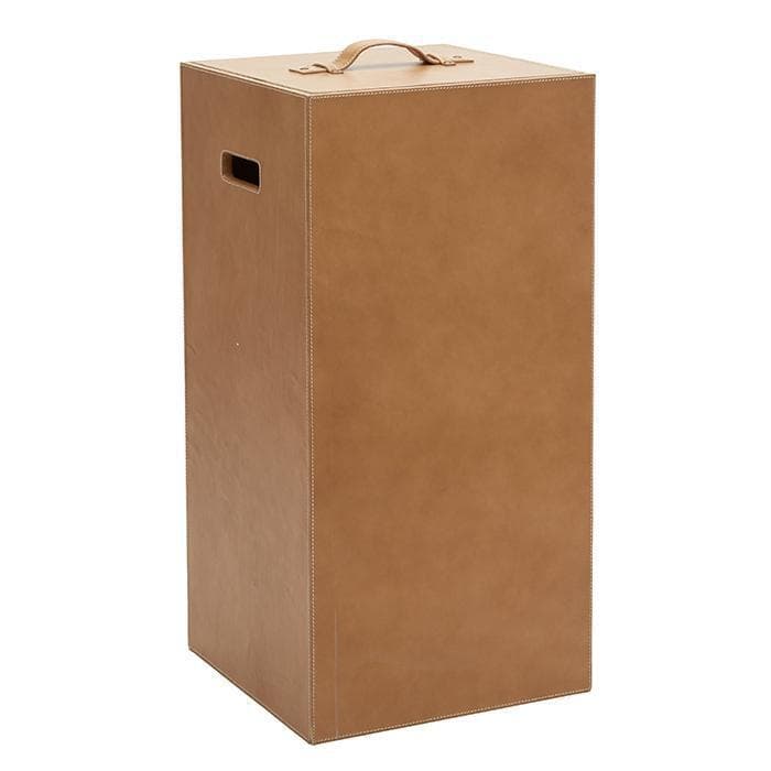 Barnet Square Leather Hamper - Thumbnail 2